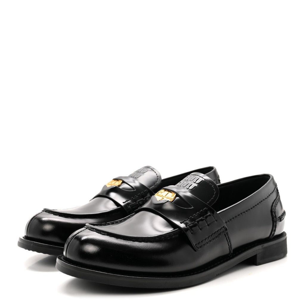 Spazzolato Penny Loafers 37 Black
