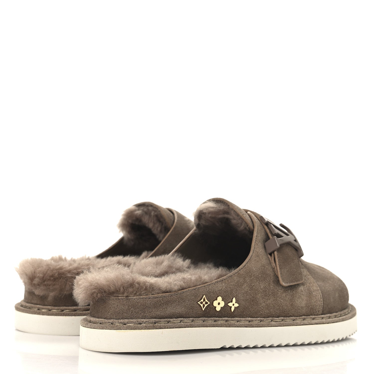 Monogram Fur LV Easy Mens Mule 6 Brown