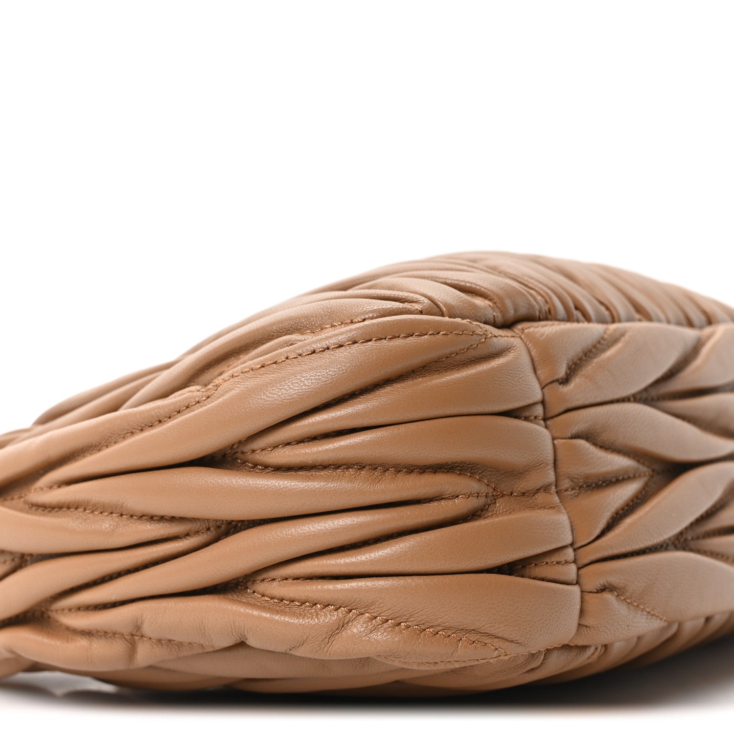 Nappa Matelasse Small Wander Hobo Caramel