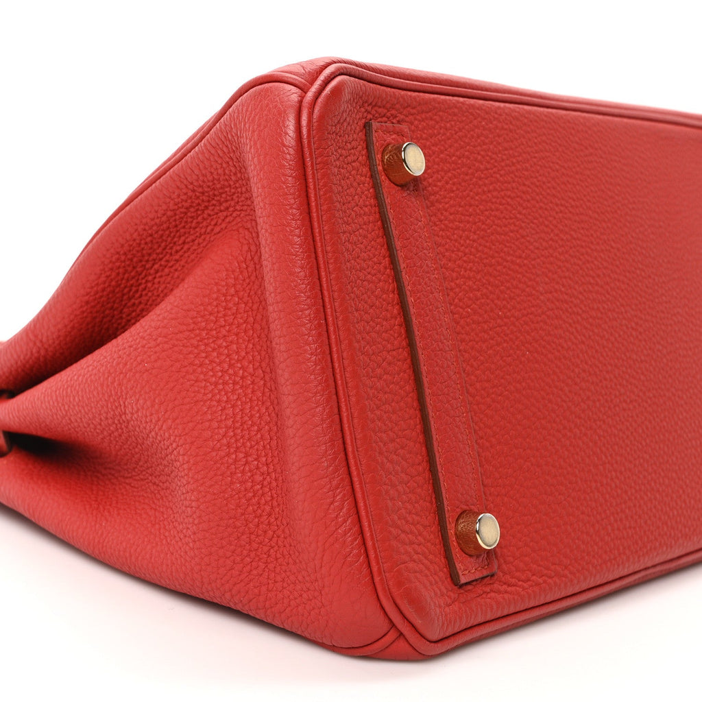Taurillon Clemence Birkin 30 Rouge Casaque