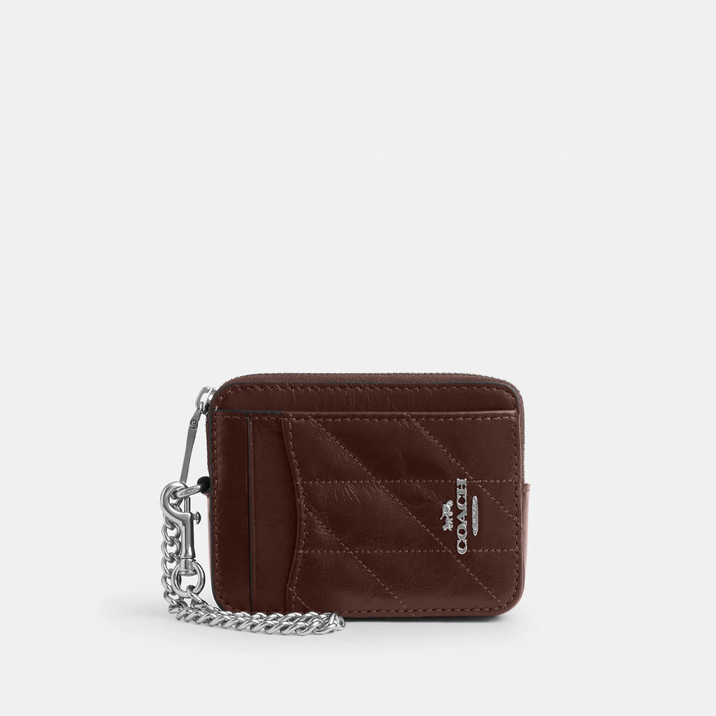 Coach Outlet Zip Card Case With Quilting
