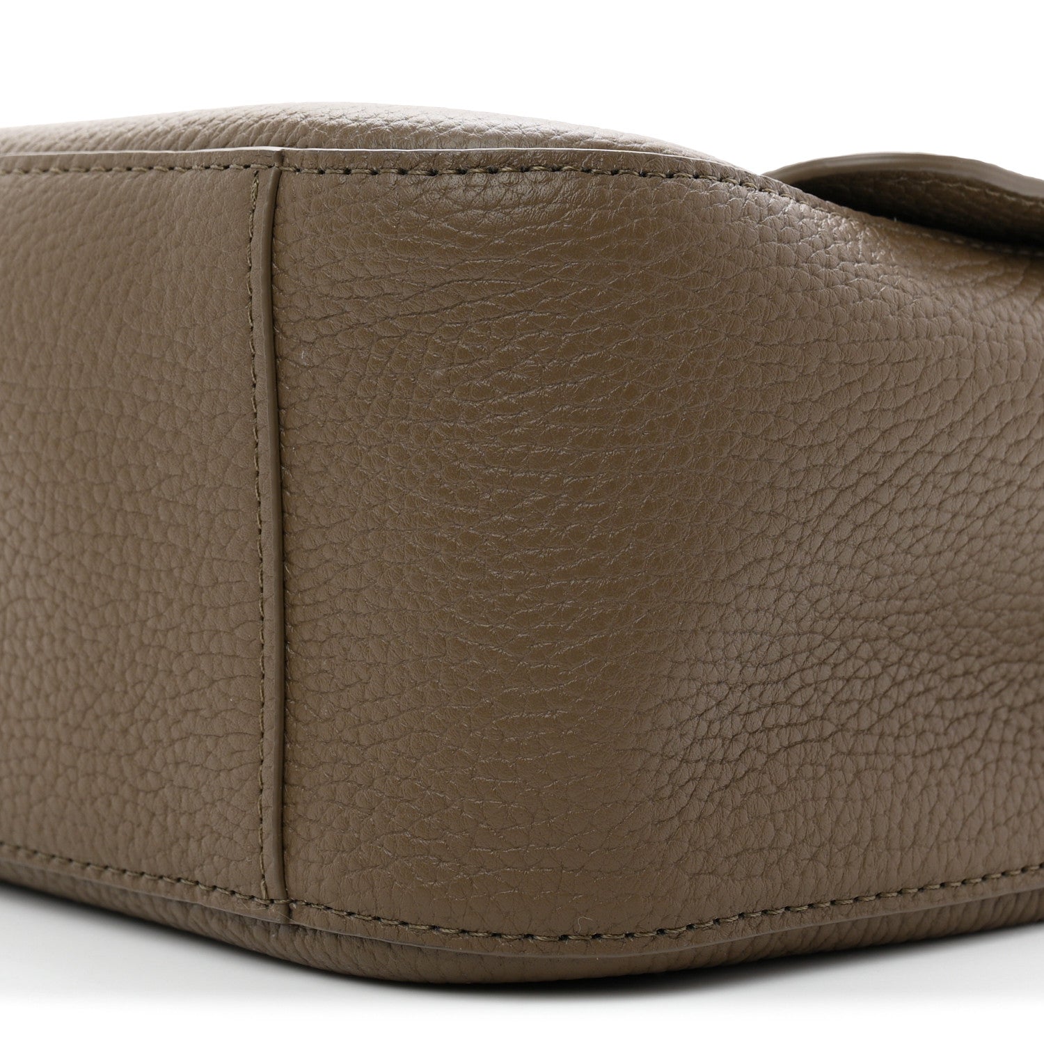 Grained Calfskin Small Souplissimo Maxi Flap Light Brown