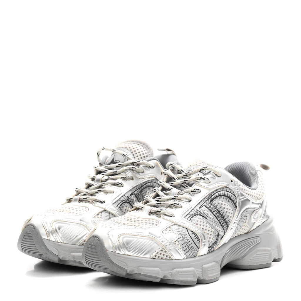 Technical Mesh Dior Chrono Sneakers 36 Silver