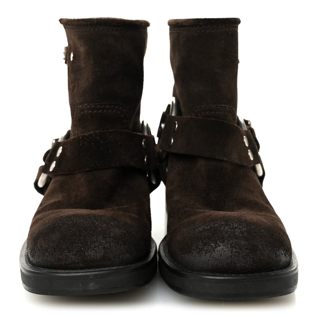 Suede Harness Engineer Boots 38.5 Brown