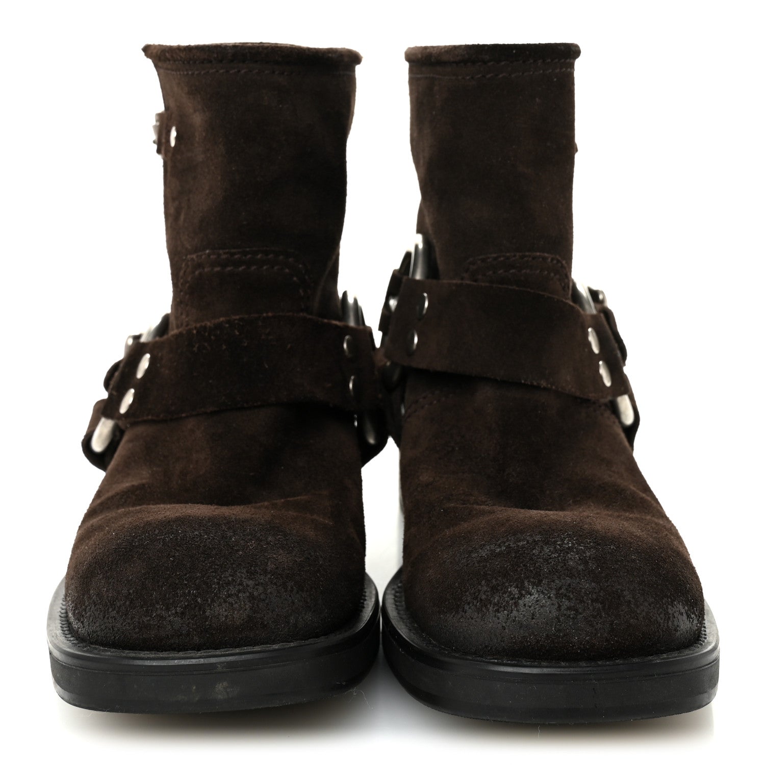 Suede Harness Engineer Boots 38.5 Brown