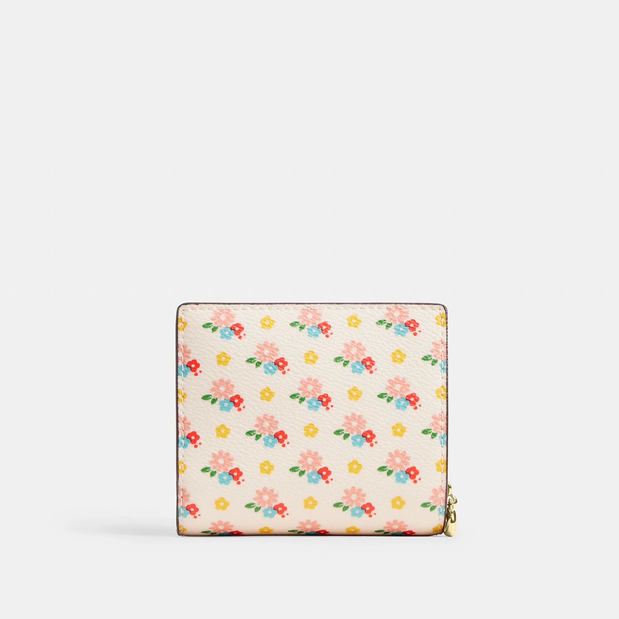 Coach Outlet Snap Wallet With Floral Print And Charm