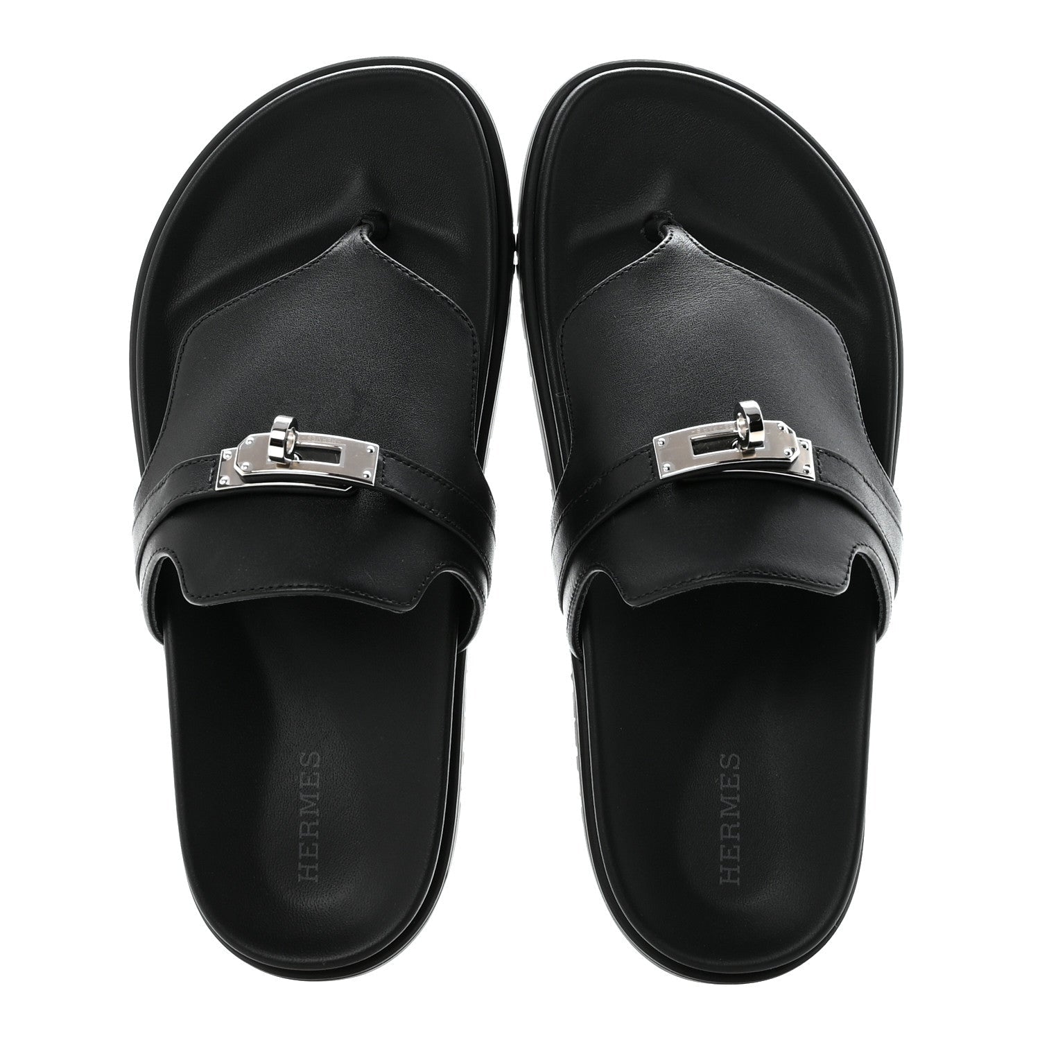 Calfskin Womens Empire Sandals 38 Black
