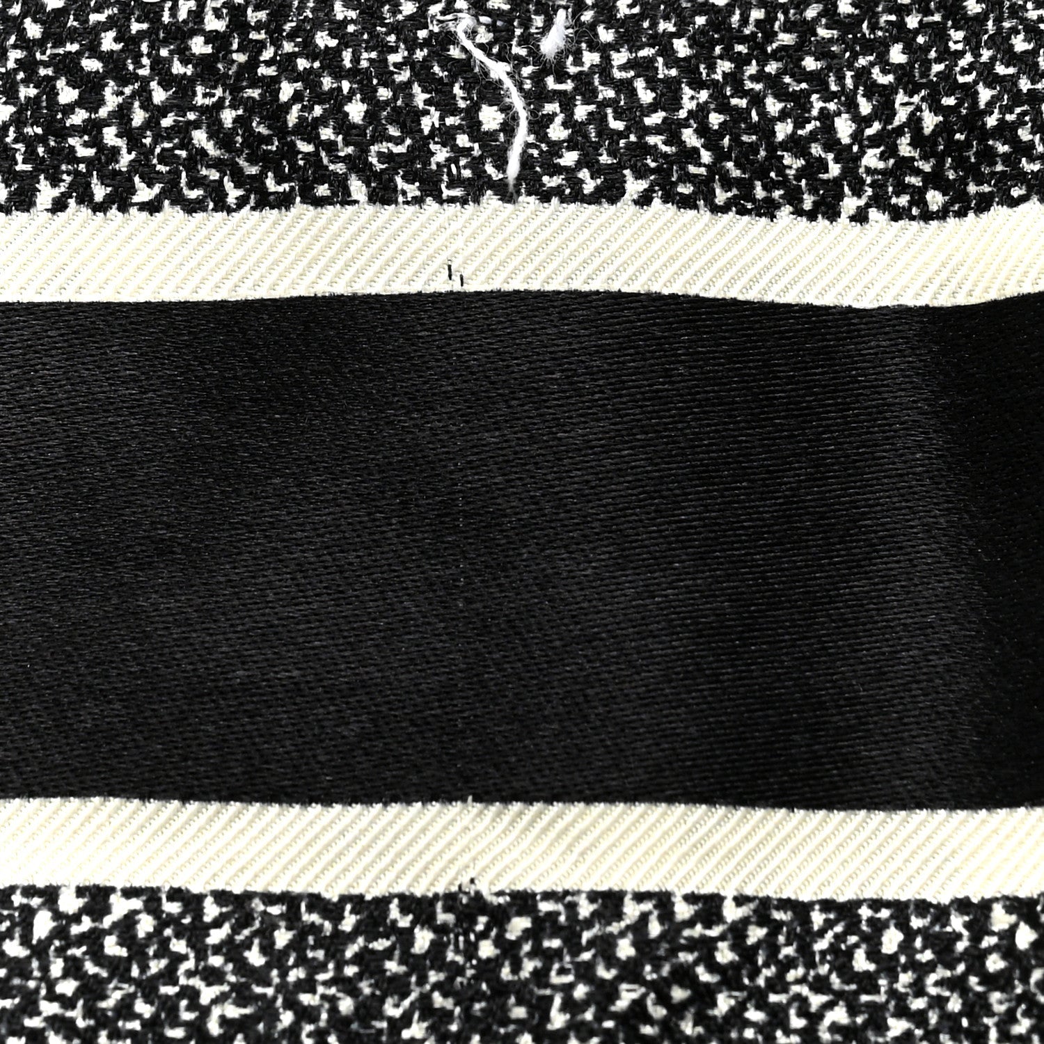 Silk Houndstooth Mitzah Scarf Black White