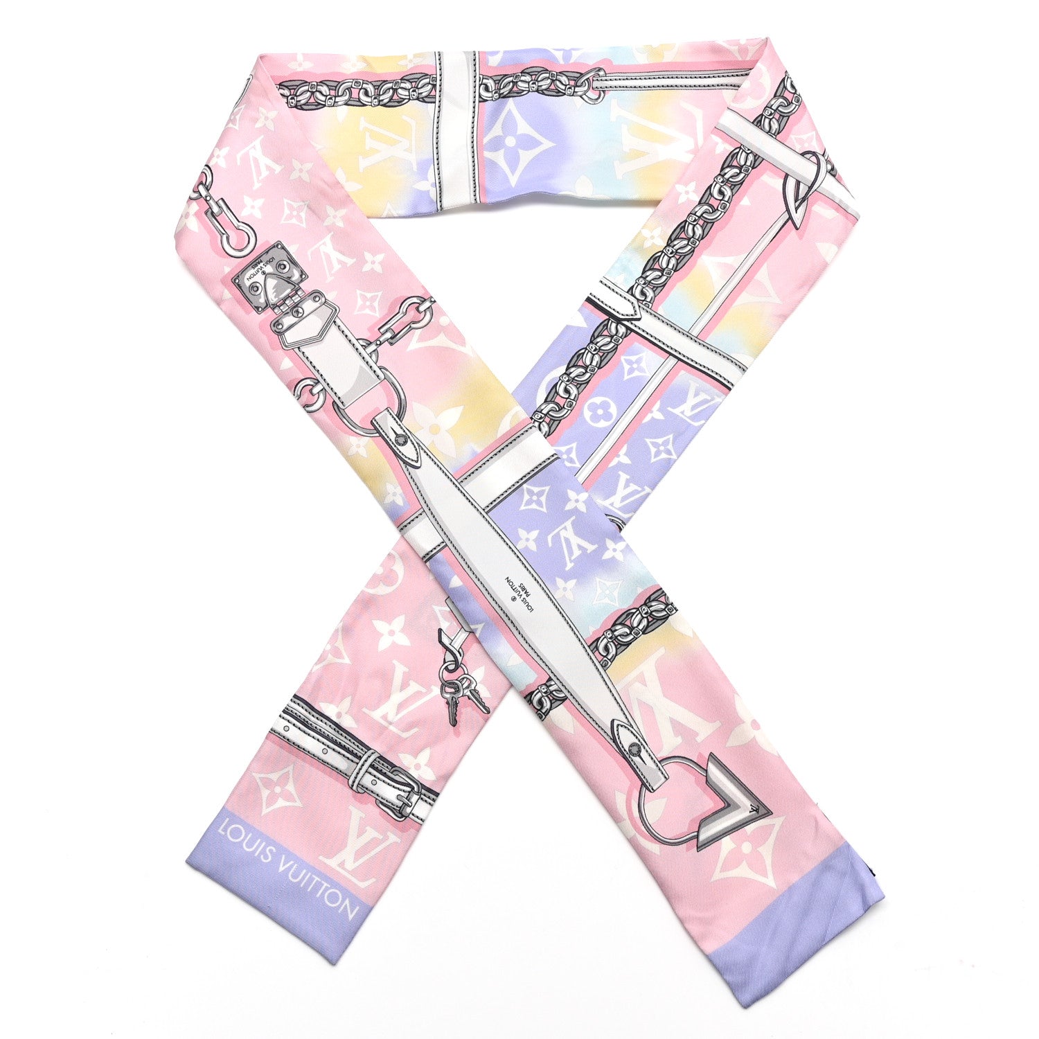 Silk Monogram Escale Confidential Bandeau Pink