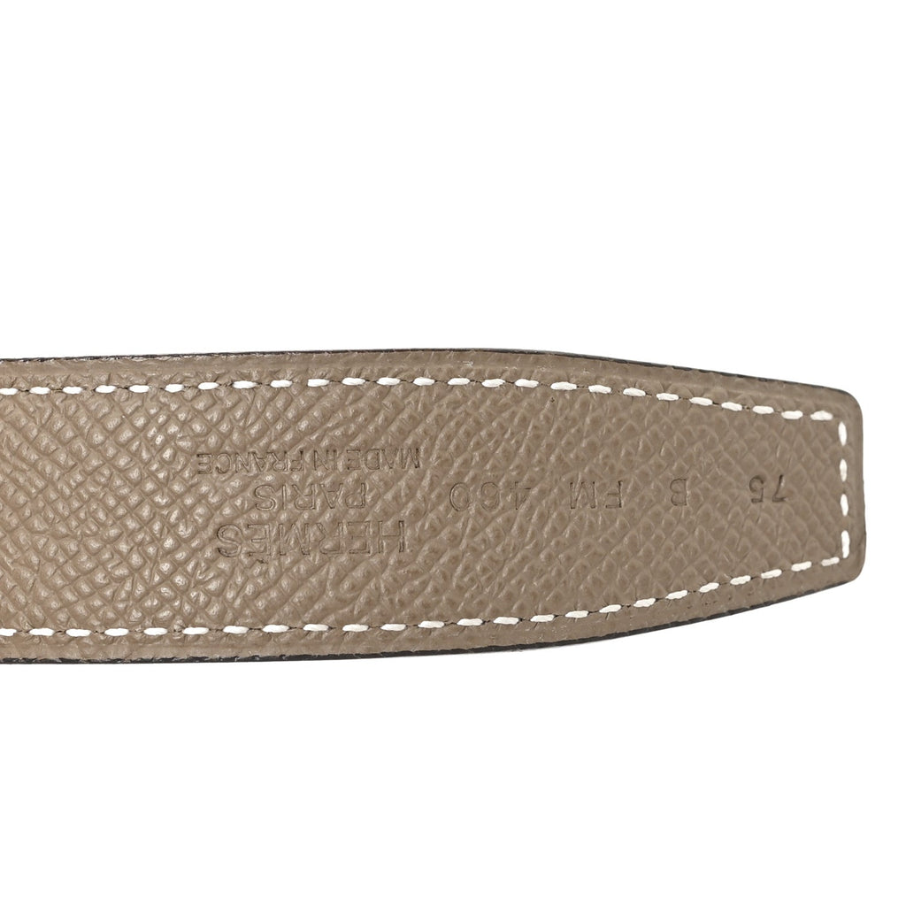 Swift Epsom 24mm Mini Constance H Belt 75 30 Black Etoupe