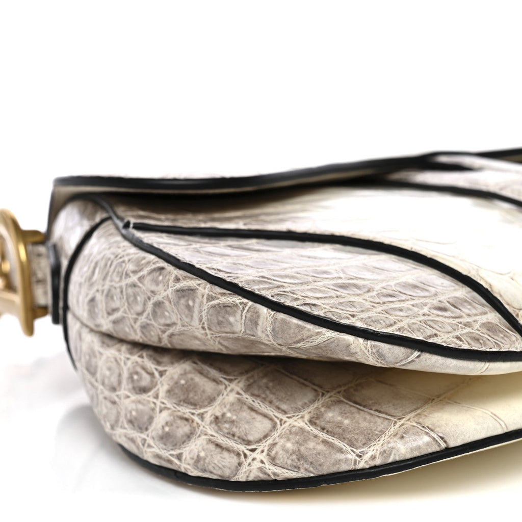 Niloticus Crocodile Himalaya Saddle Bag Latte