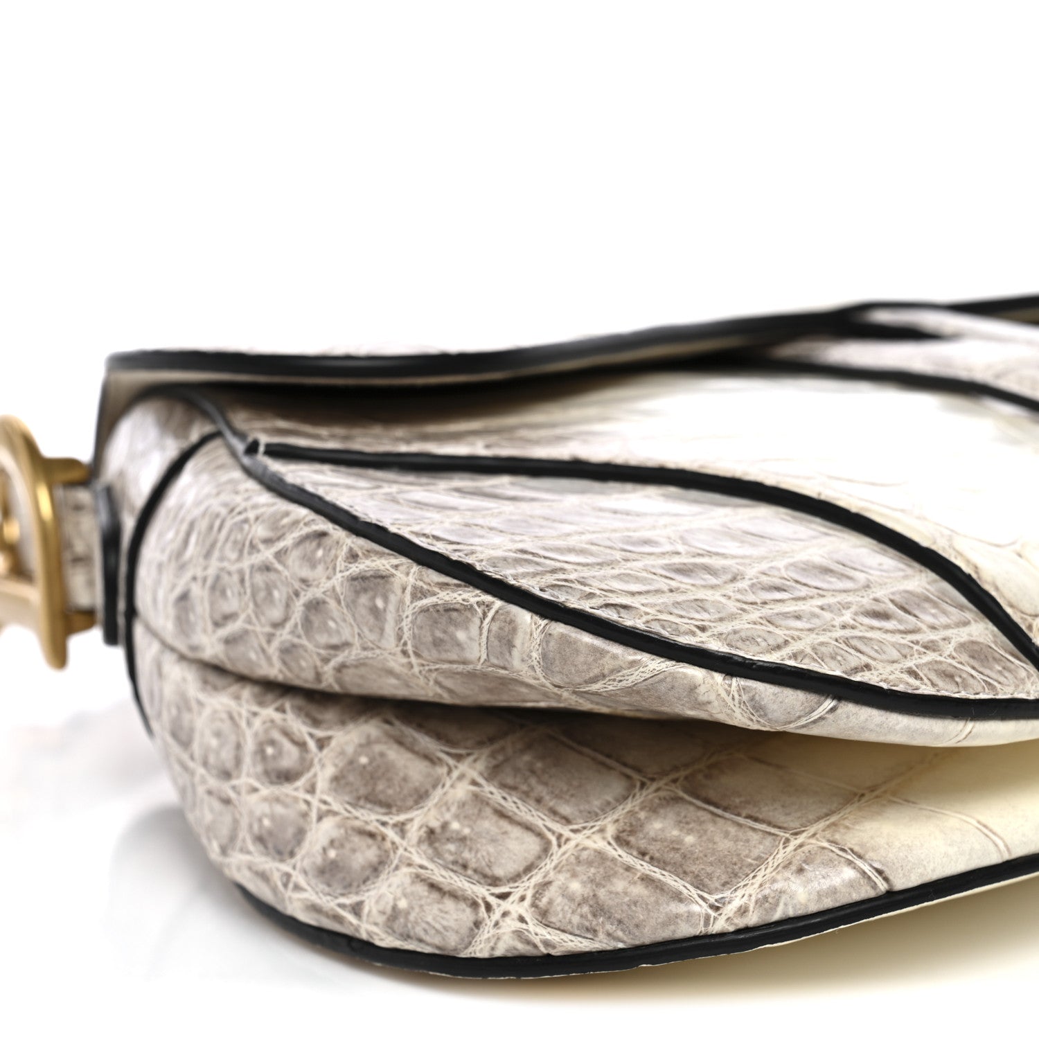 Niloticus Crocodile Himalaya Saddle Bag Latte