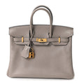 Taurillon Novillo Birkin 25 Gris Asphalte