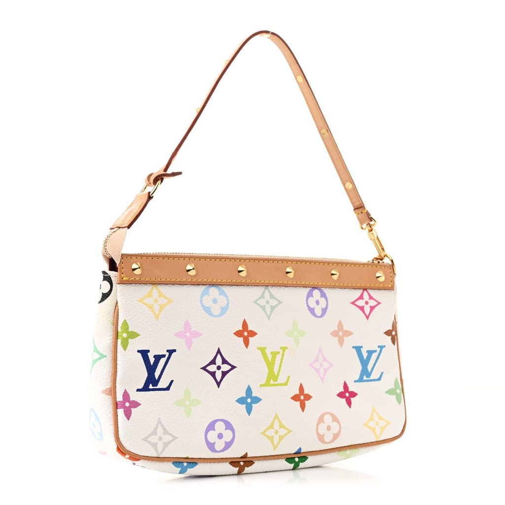 Monogram Multicolor Pochette Accessories White