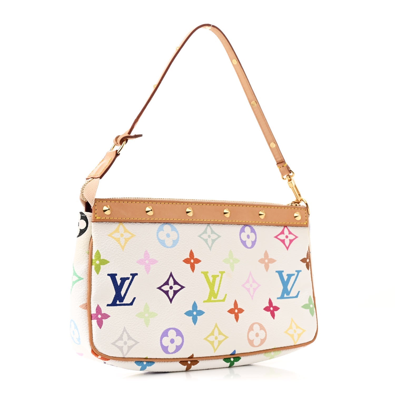 Monogram Multicolor Pochette Accessories White