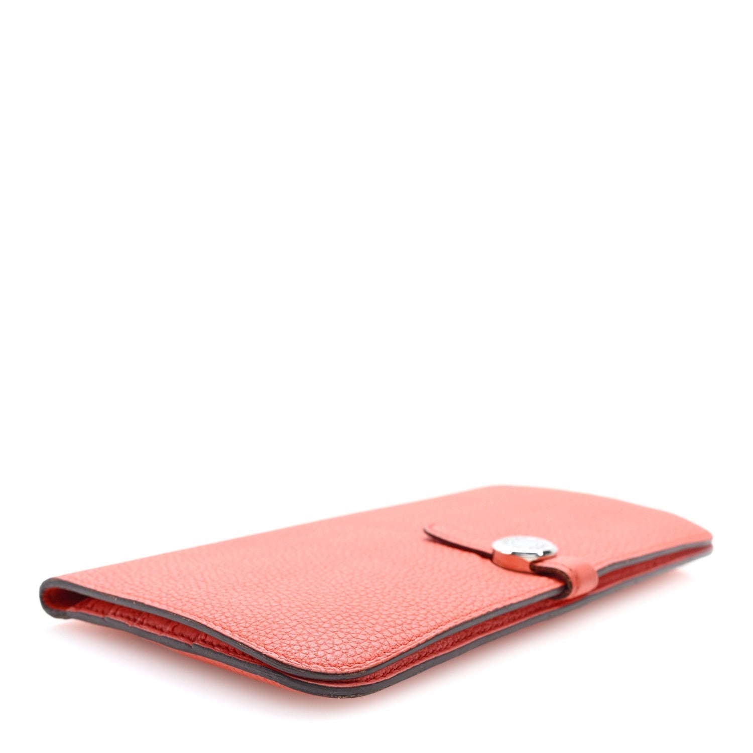 Togo Dogon Recto Verso Wallet Orange Poppy Rose Candy