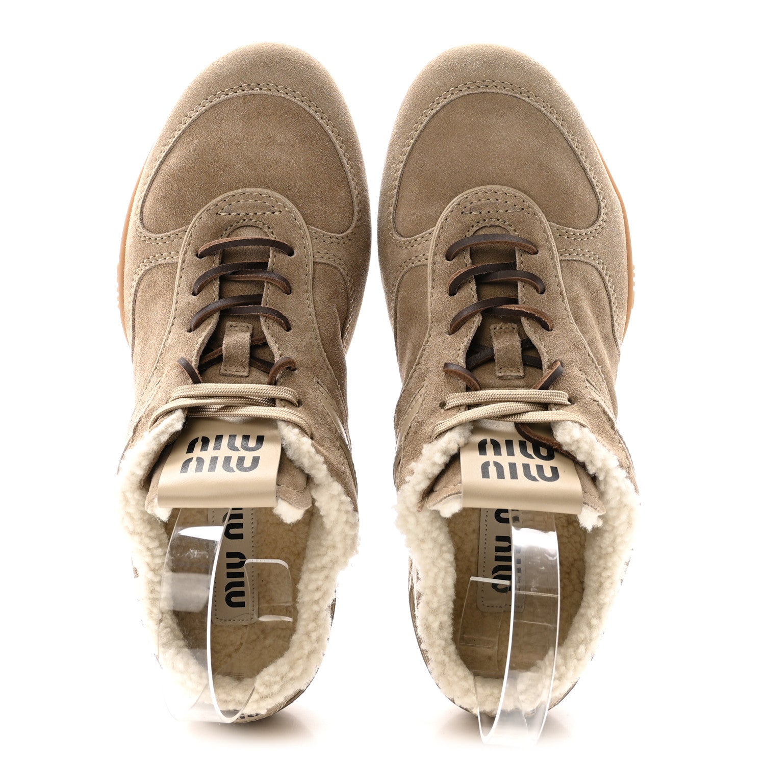 Suede Shearling Gymnasium Sneakers 39.5 Deserto