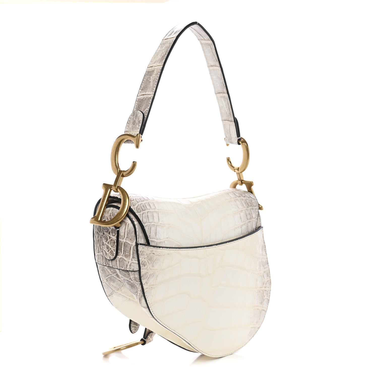 Niloticus Crocodile Himalaya Saddle Bag Latte