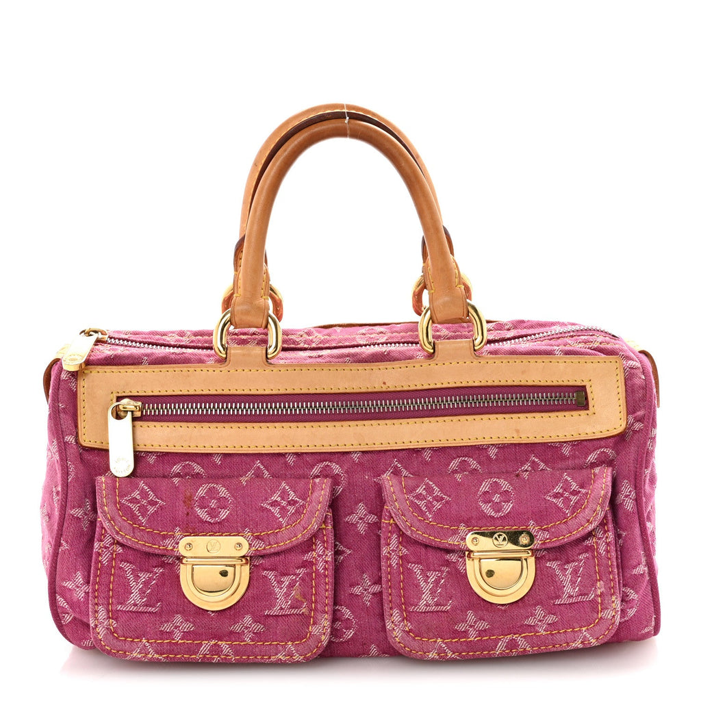 Monogram Denim Neo Speedy Fuchsia