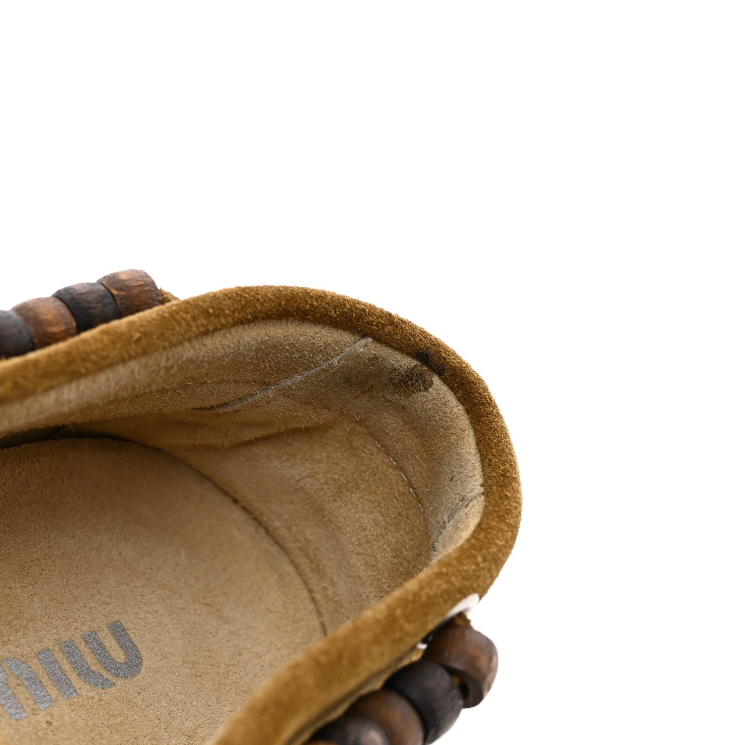 Suede Tassel Loafers 36 Olive Green