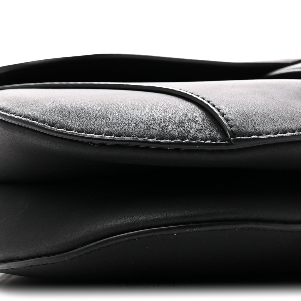 Ultra Matte Calfskin Saddle Bag Black