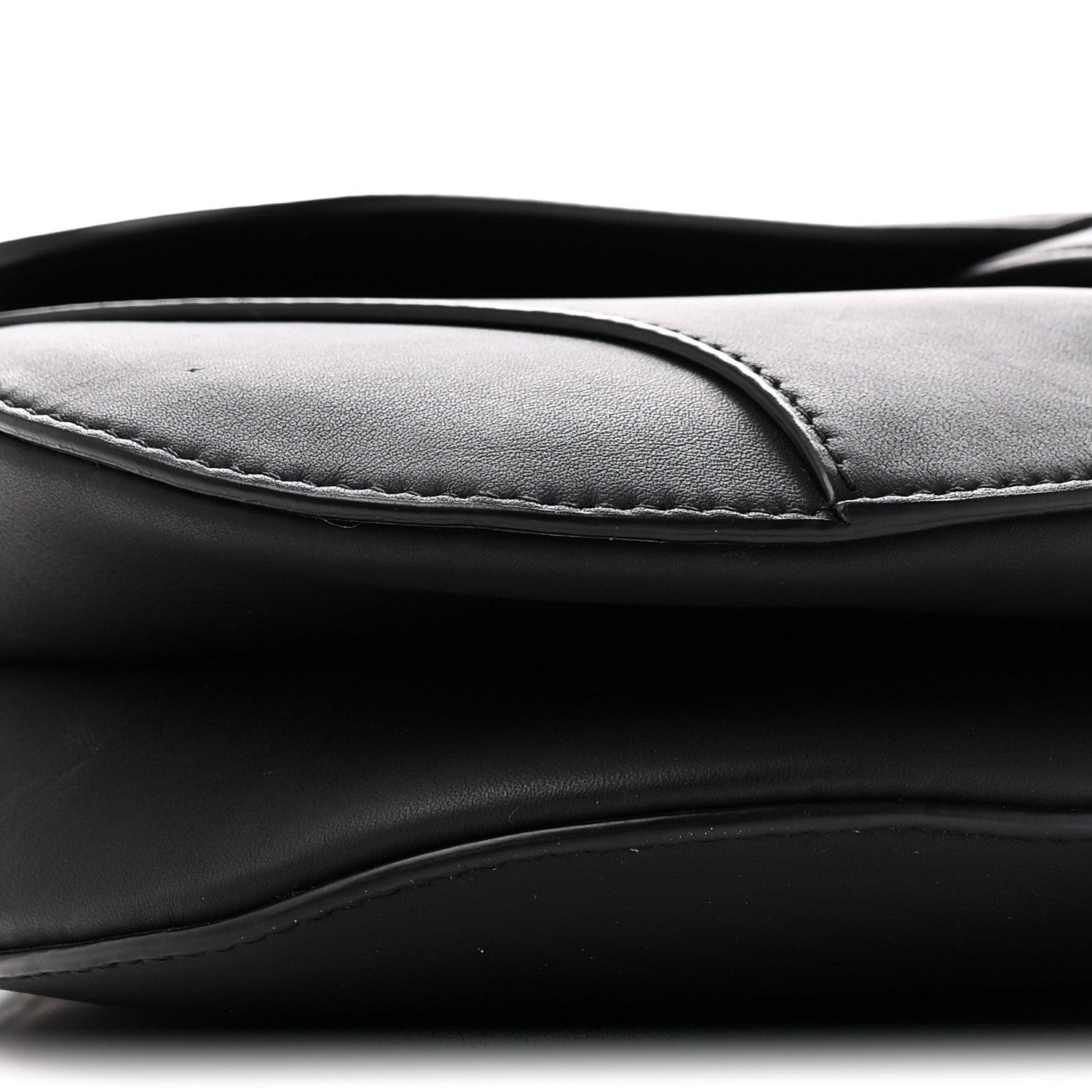 Ultra Matte Calfskin Saddle Bag Black