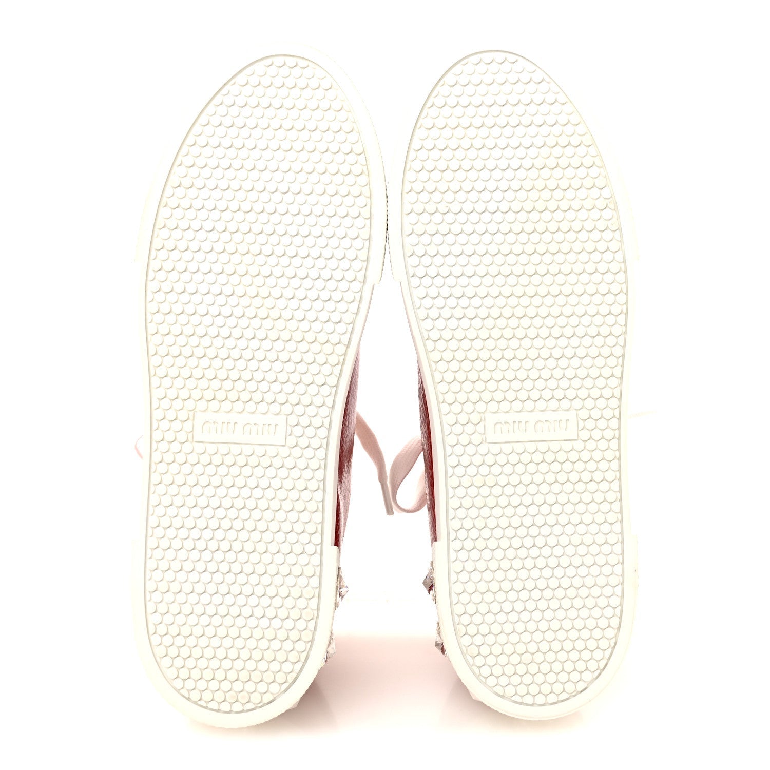 Crackled Goatskin Crystal Sneakers 39 Rosso