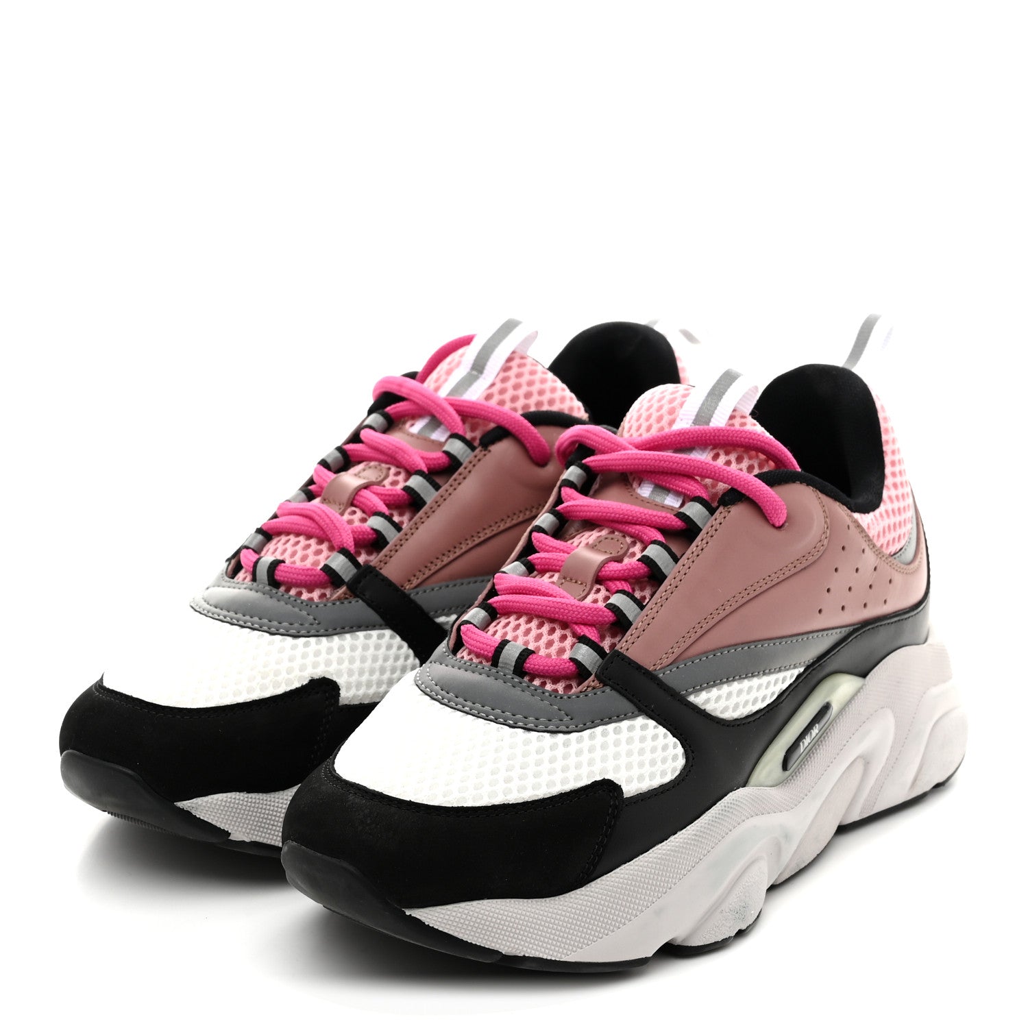Technical Mesh Calfskin Womens B22 Sneakers 40 Red