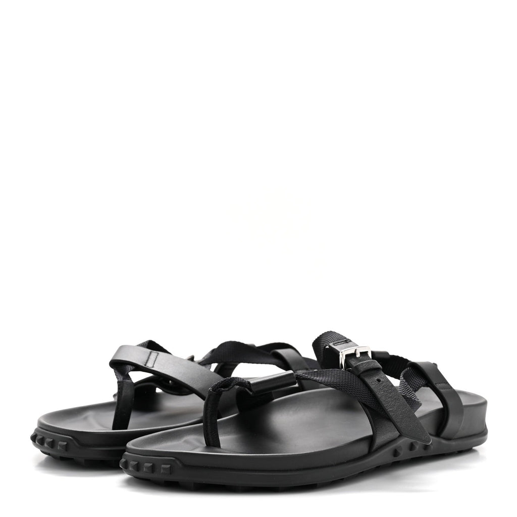 Calfskin Womens Inboard Sandals 38 Black