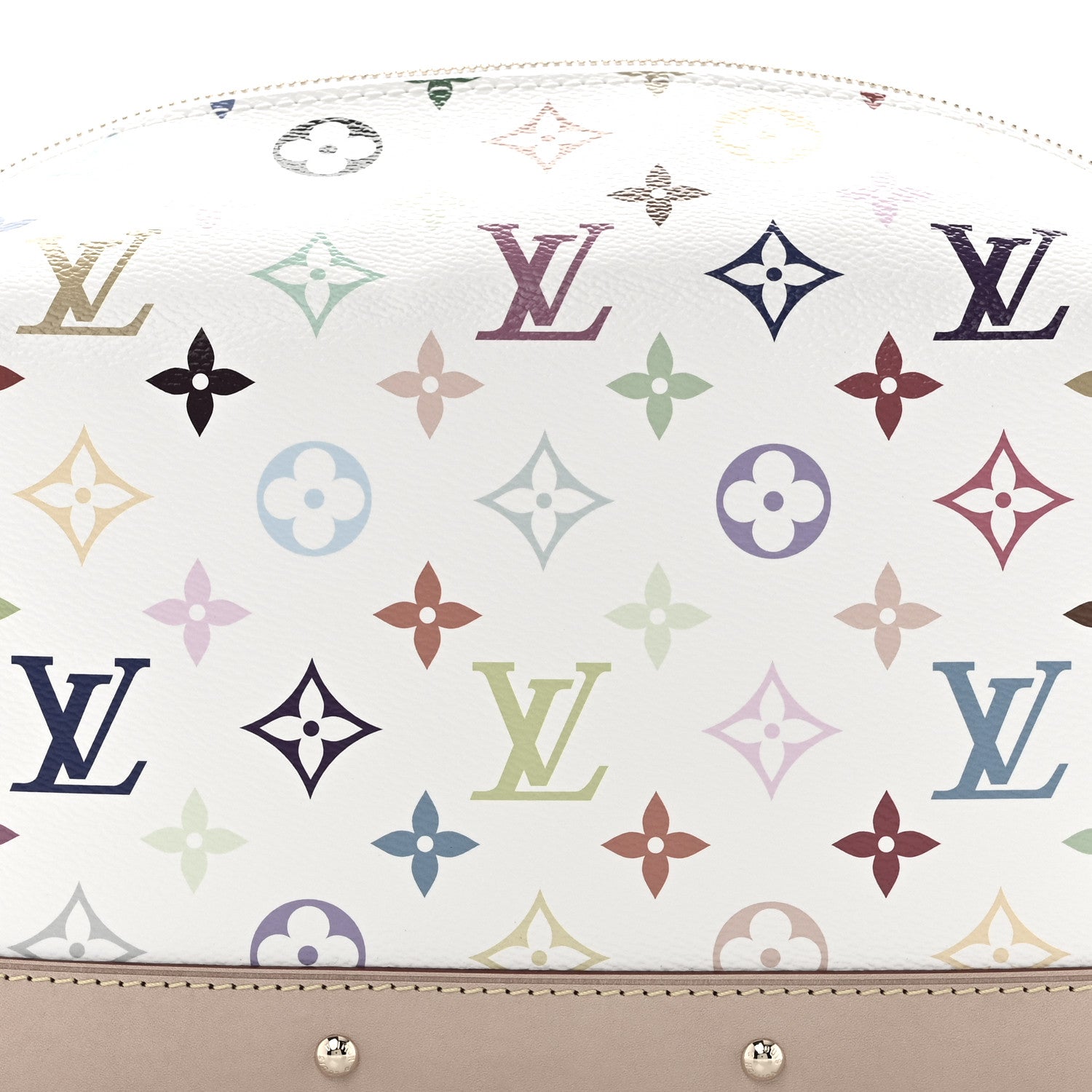 LV x TM Monogram Multicolor Cosmetic Pouch GM White