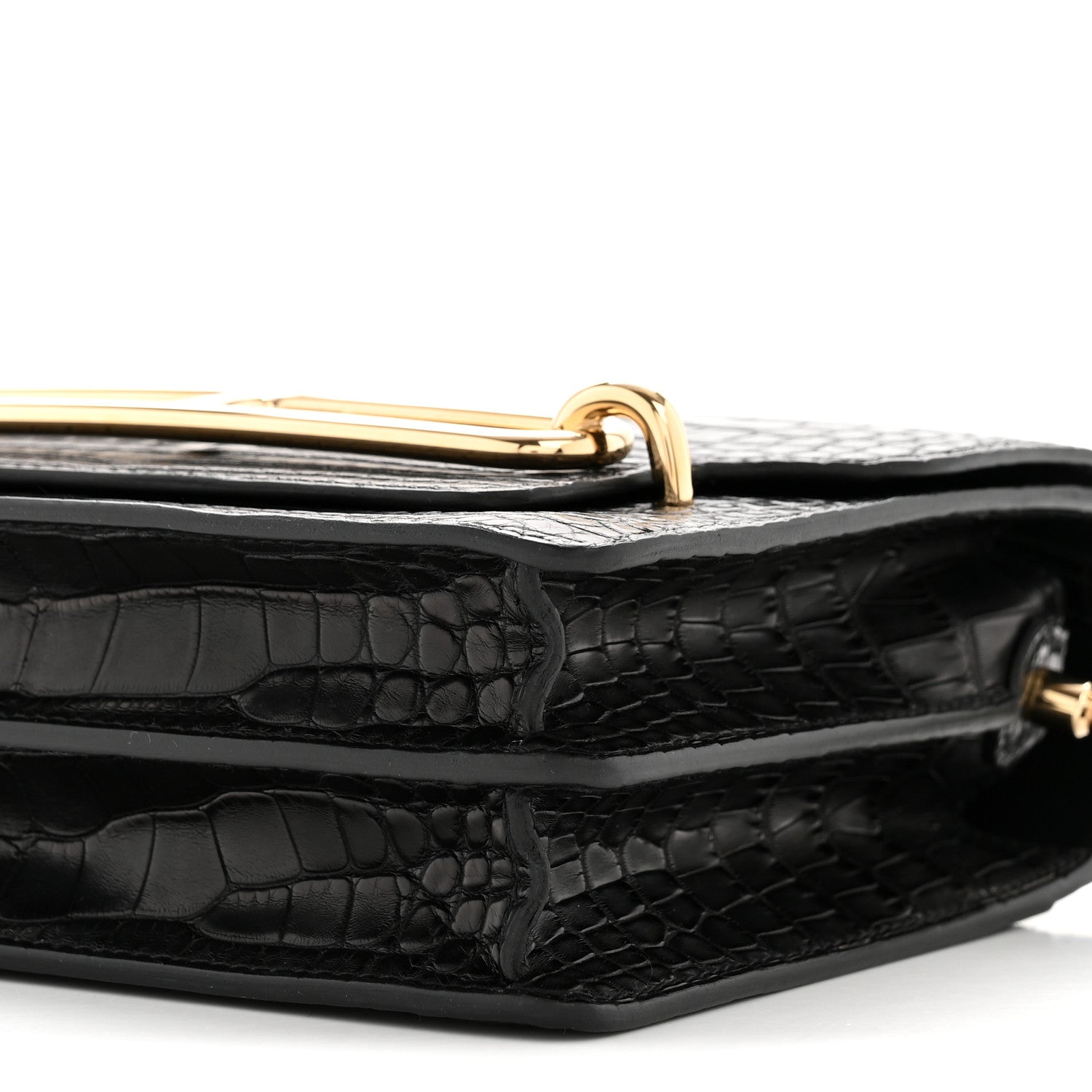 Matte Alligator Mini Sac Roulis Black