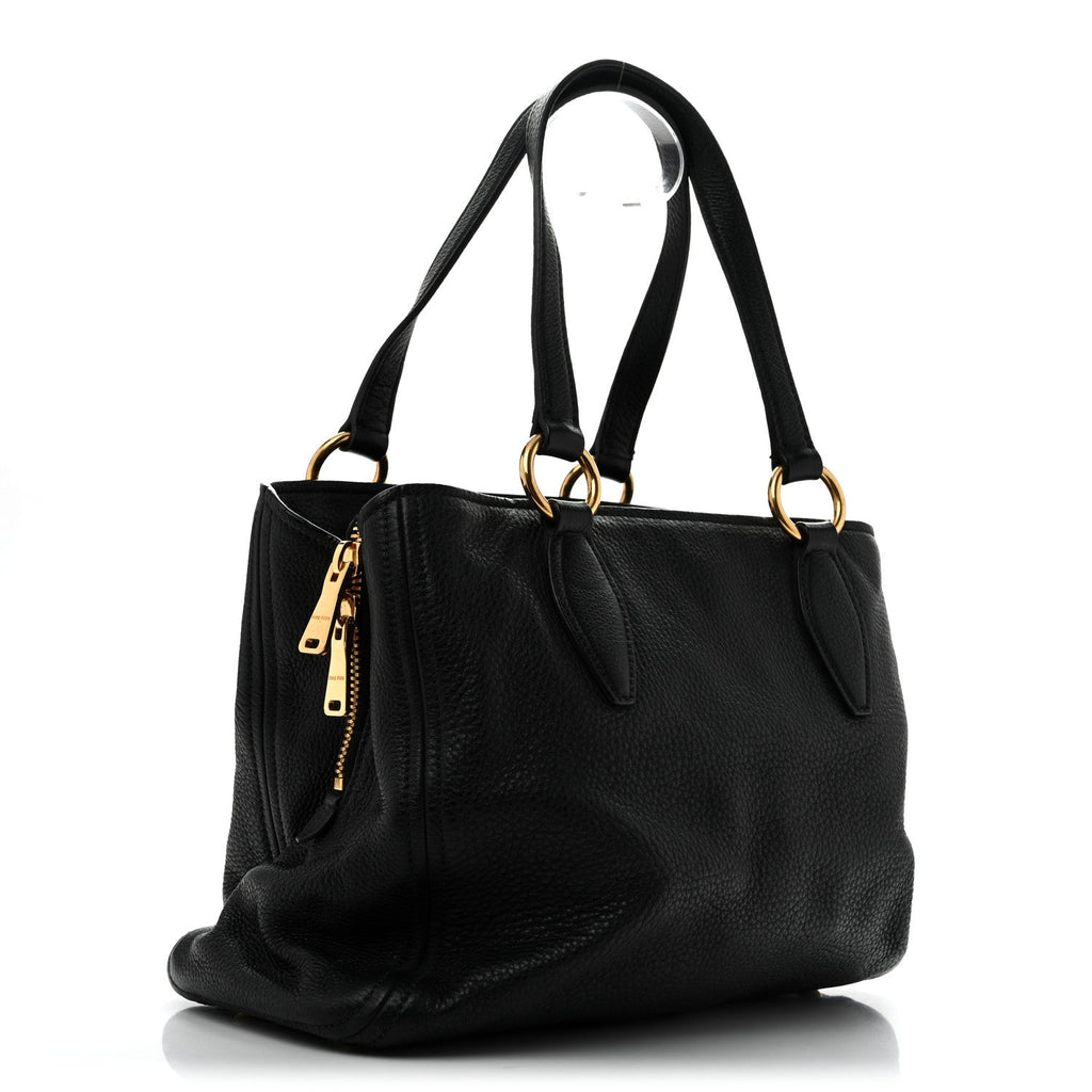 Vitello Daino Caribu Tote Black