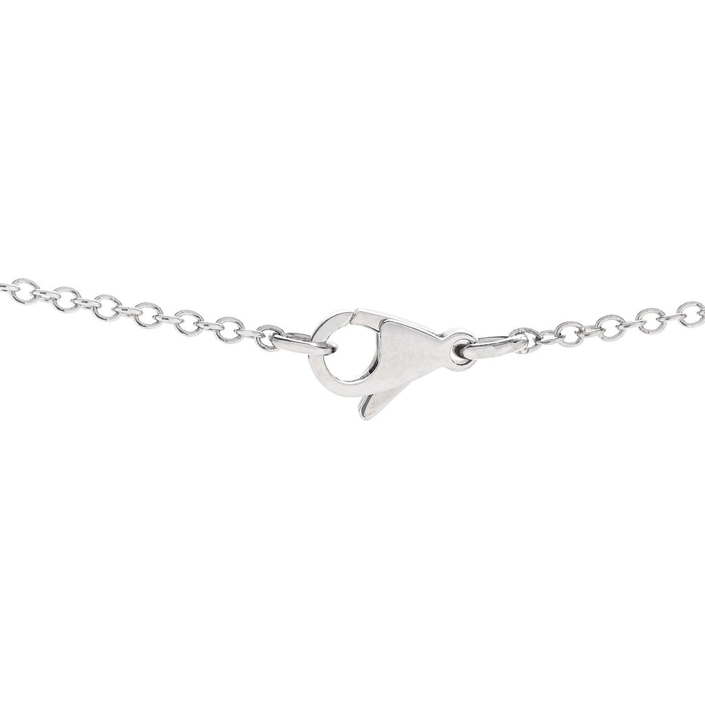 18K White Gold Diamond Cultured Pearl Plume De Chanel Necklace