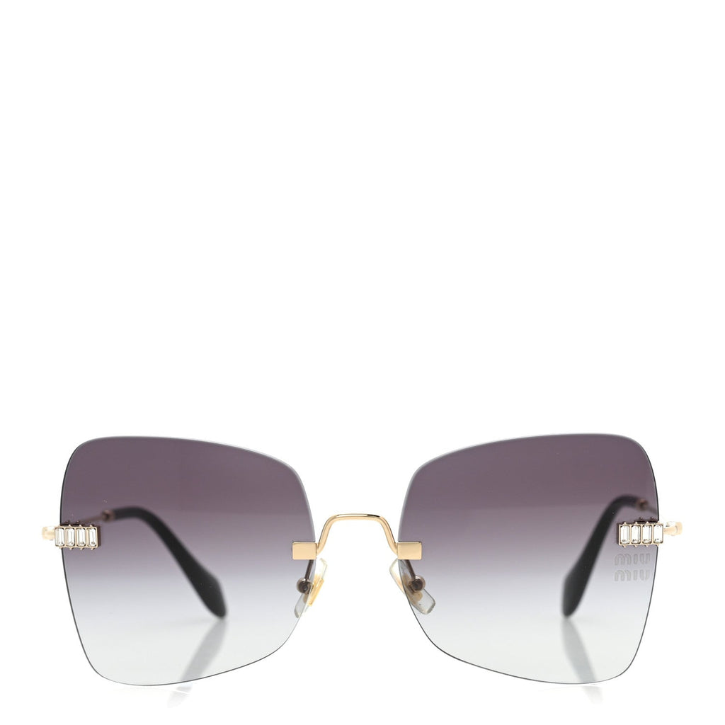 Metal Crystal Sunglasses SMU50W Black Gold