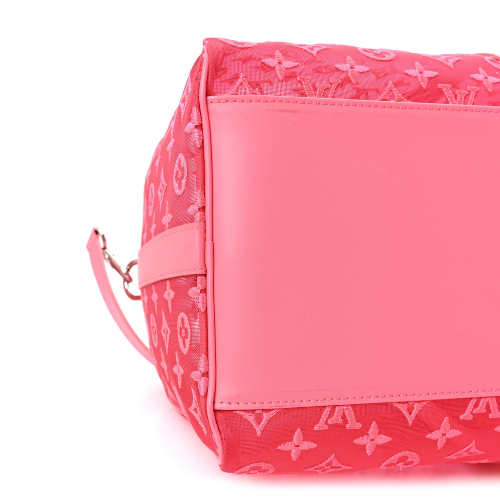 Monogram Fluo See Through Keepall Bandouliere 50 Rose