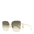 Metal LV Charm Cat Eye Sunglasses Z1720U Gold