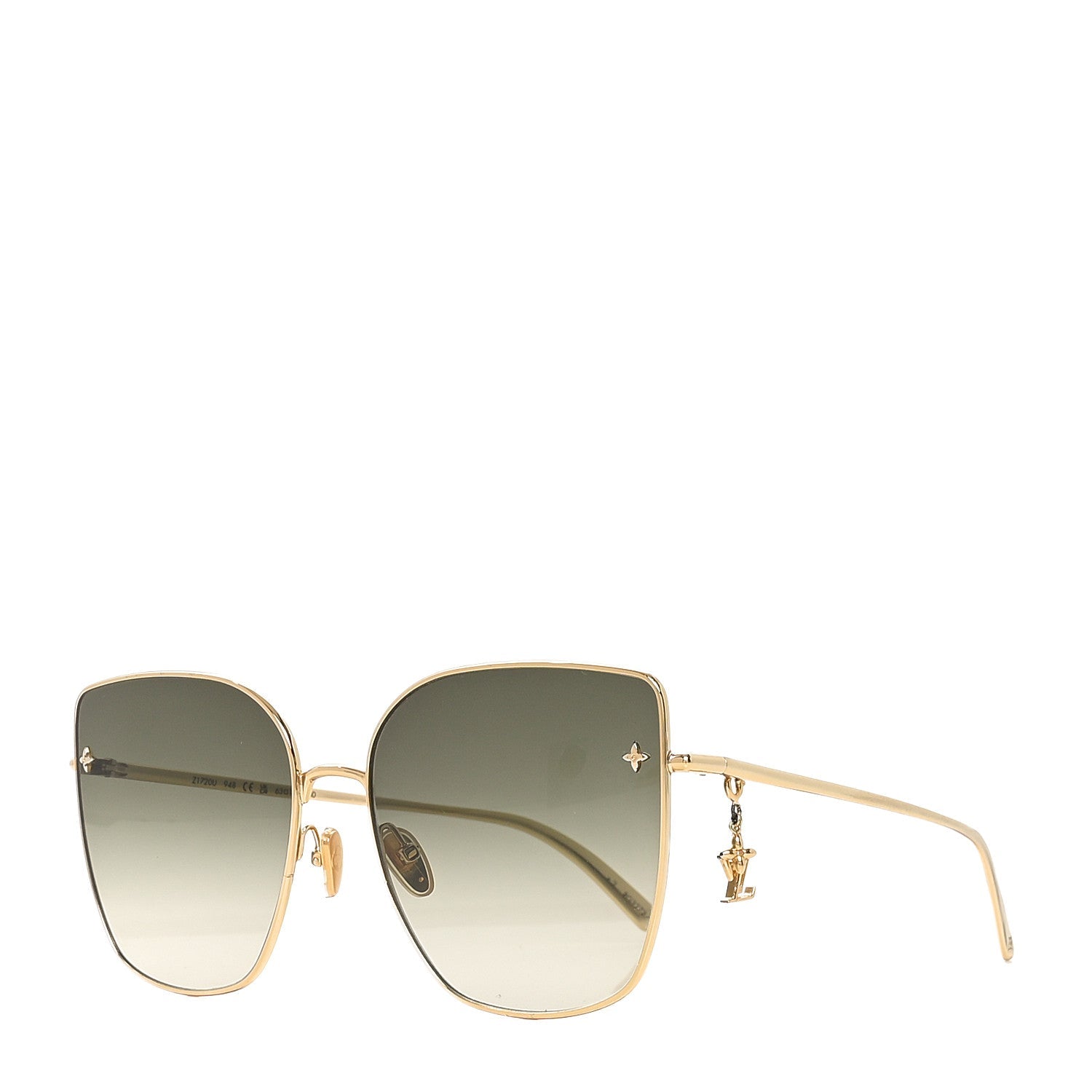 Metal LV Charm Cat Eye Sunglasses Z1720U Gold