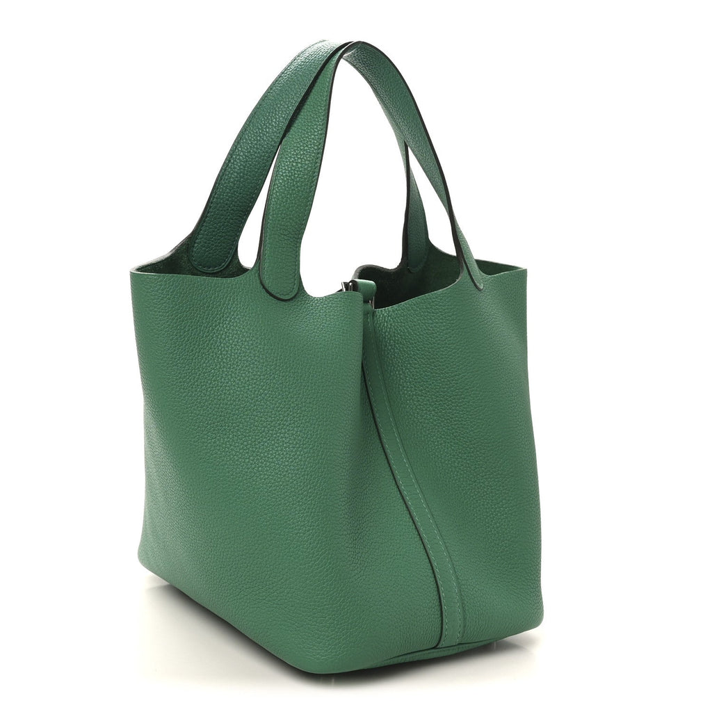 Taurillon Clemence Picotin Lock 22 MM  Vert Jade