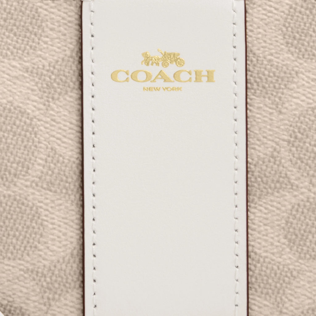 Coach Outlet Corner Zip Wristlet In Signature Canvas With Stripe