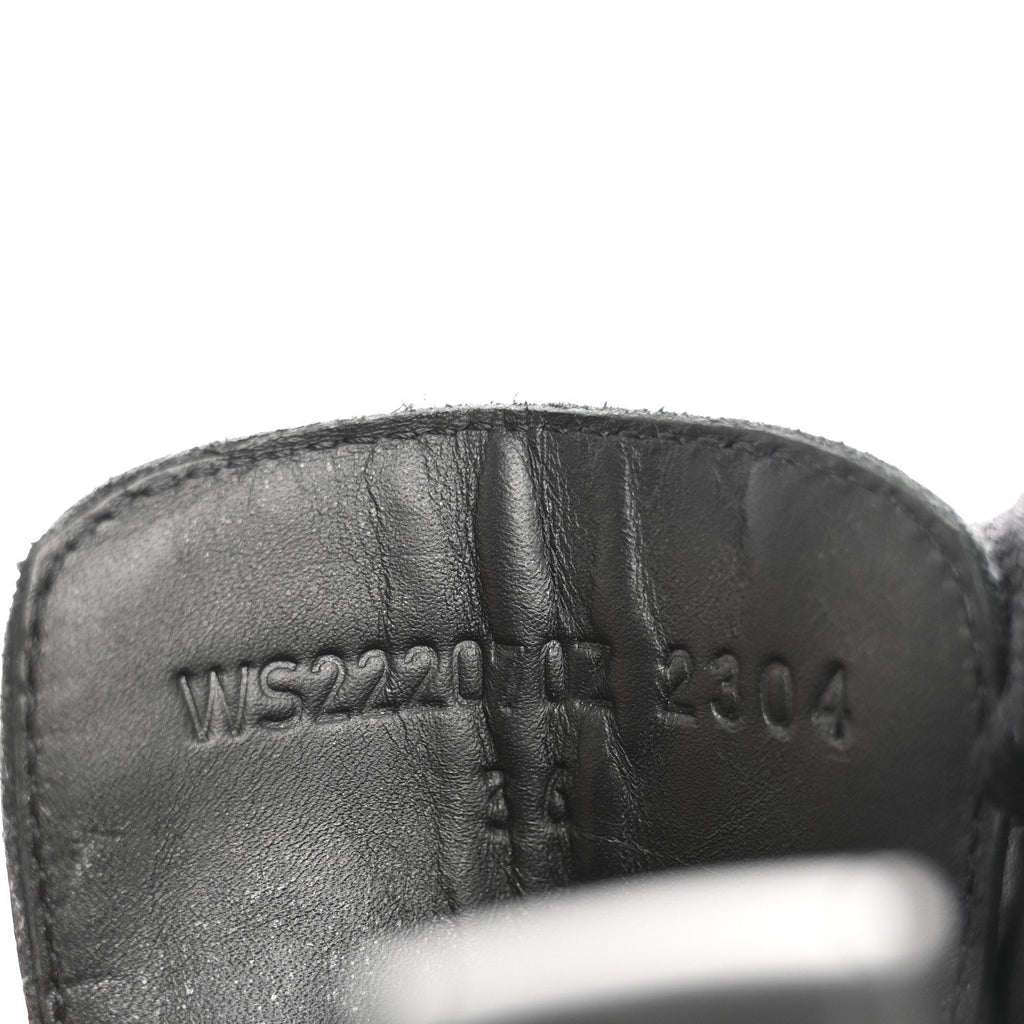 Glossed Calfskin Funk Ankle Boots 36 Black