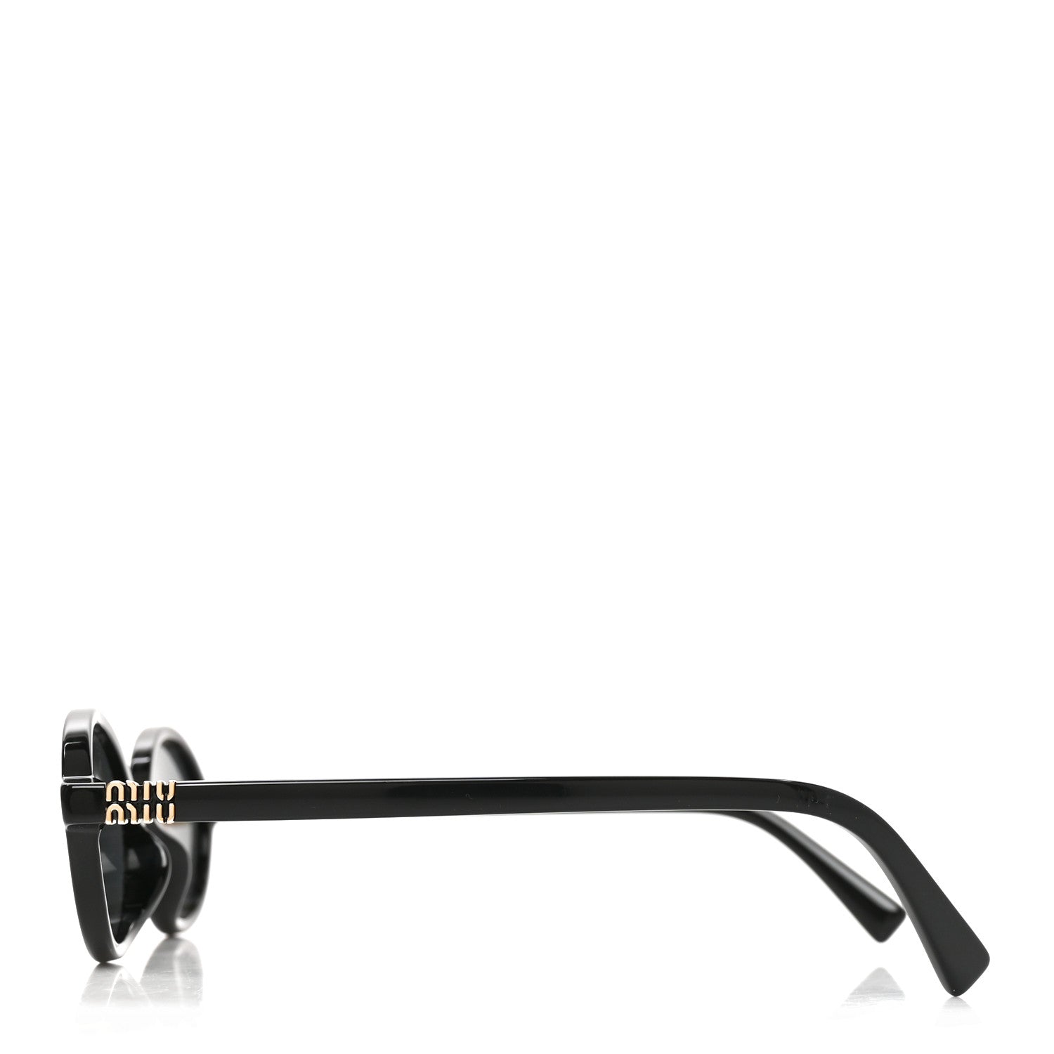Acetate Oval Regard Sunglasses SMU04Z Black