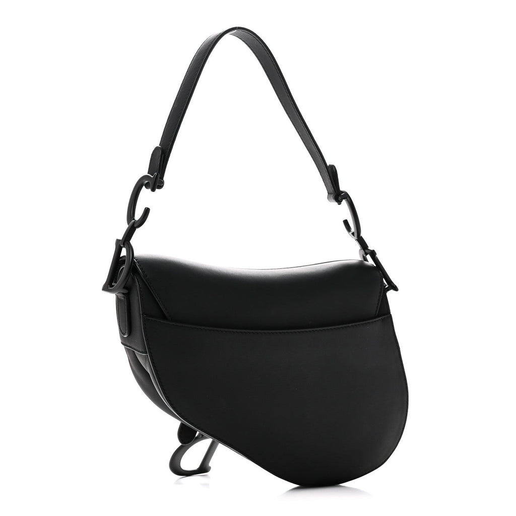 Ultra Matte Calfskin Saddle Bag Black