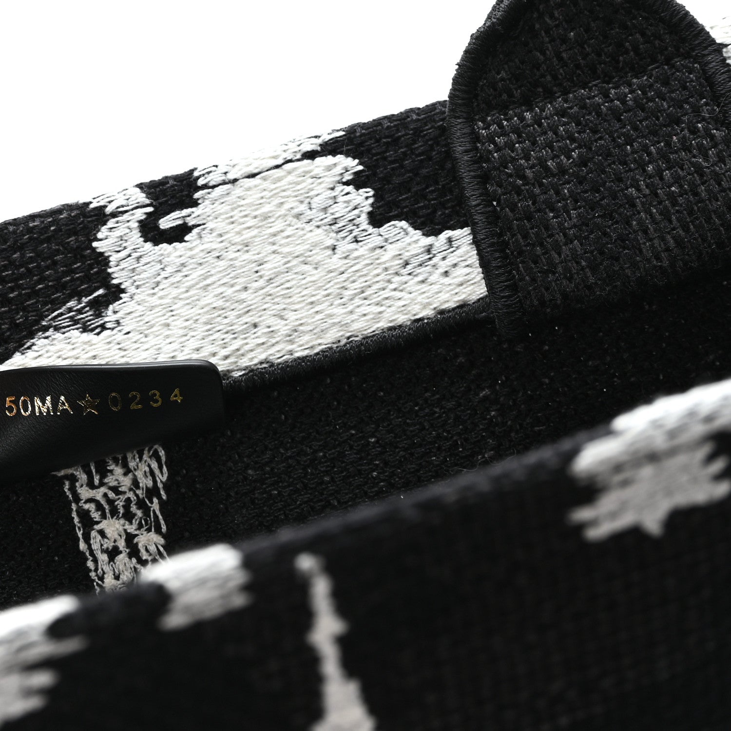 Canvas Embroidered Medium Paris Book Tote Black White