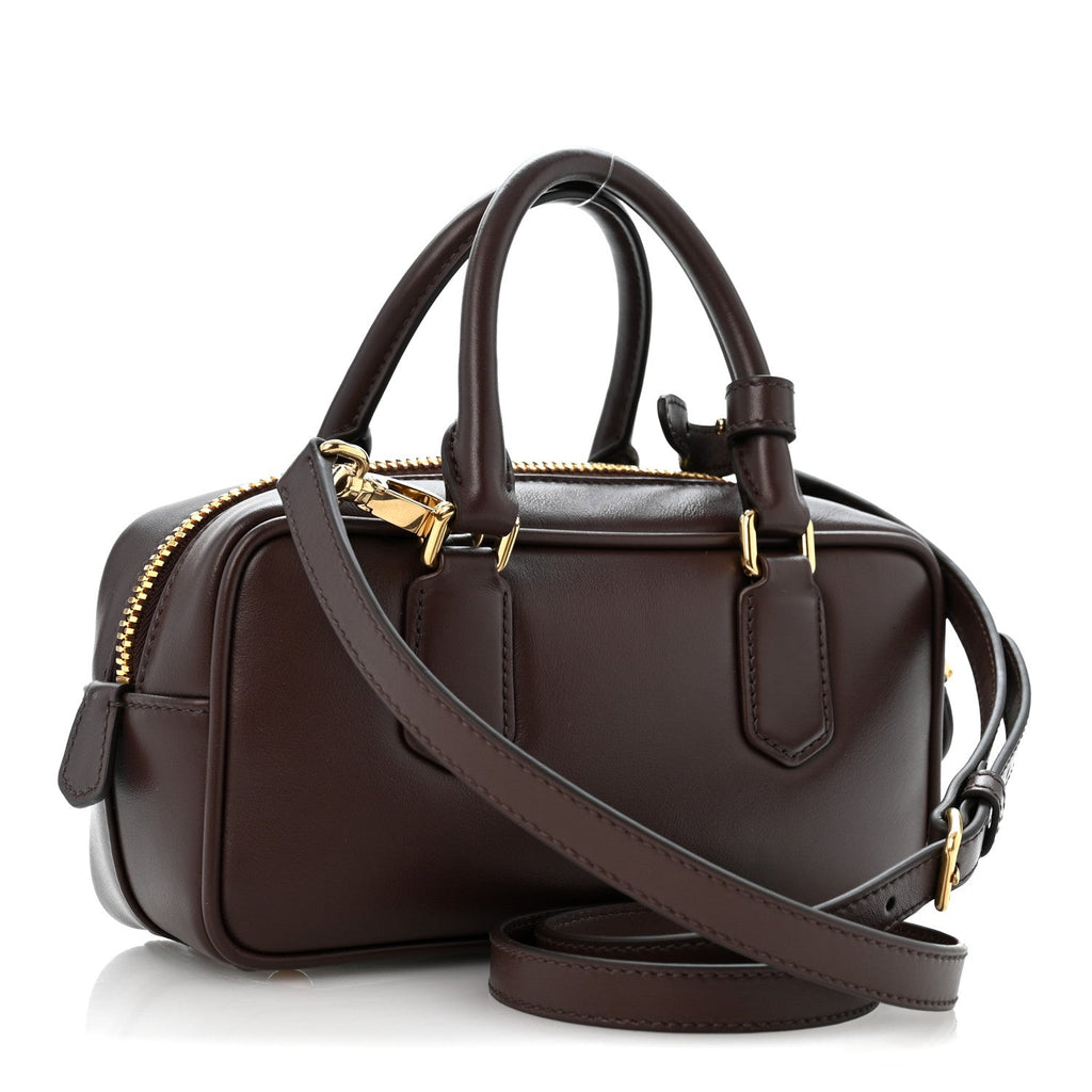 Calfskin Mini Arcadie Top Handle Bag Briarwood