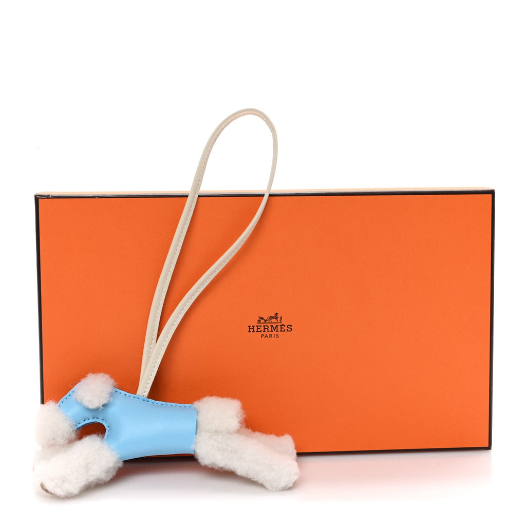 Milo Lambskin Shearling Budy Charm Ecru Celeste Craie