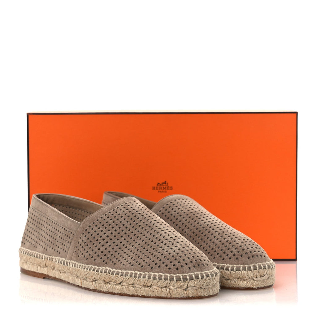 Suede Goatskin Mens Enrique Espadrilles 42 Beige Sable