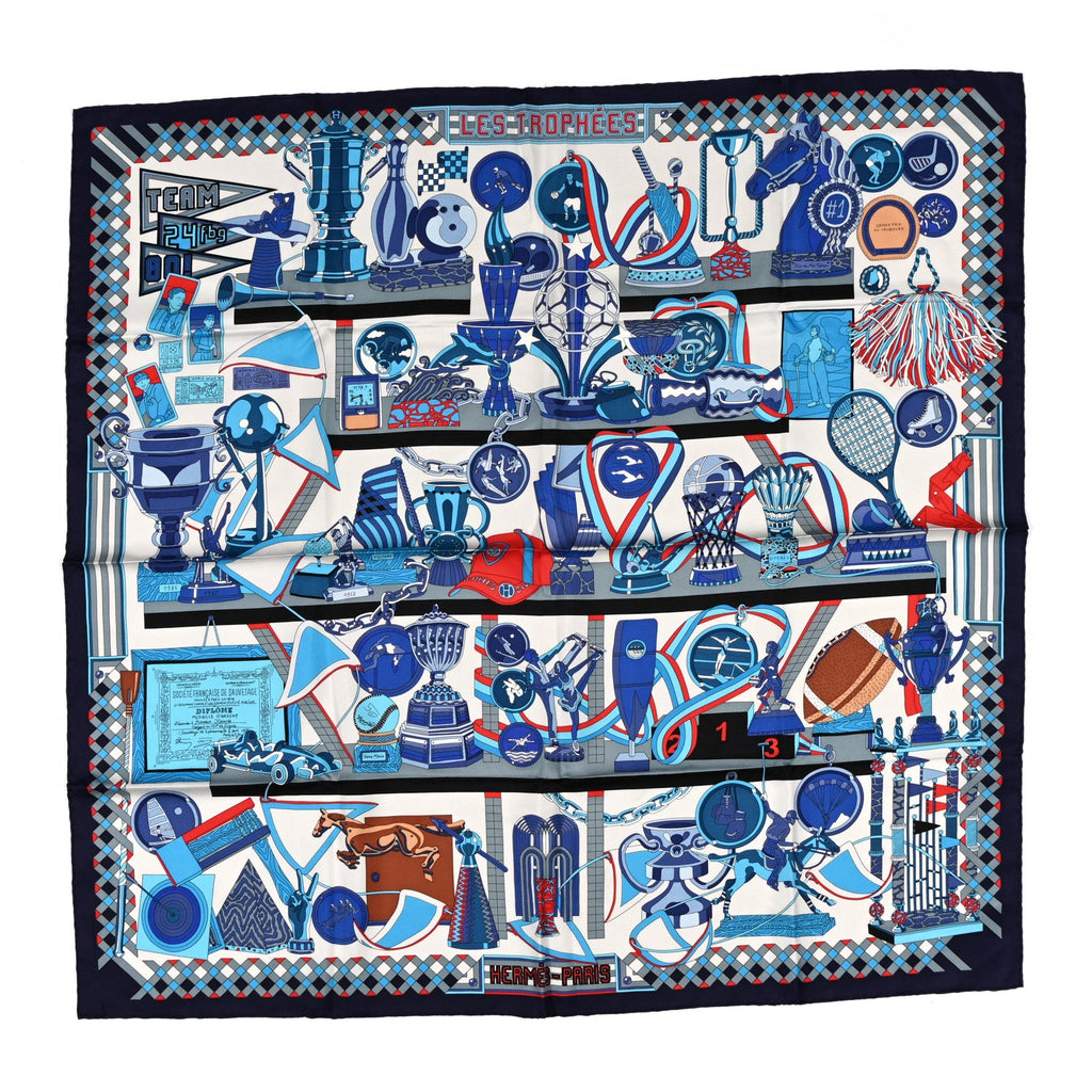 Silk Les Trophees Scarf 90