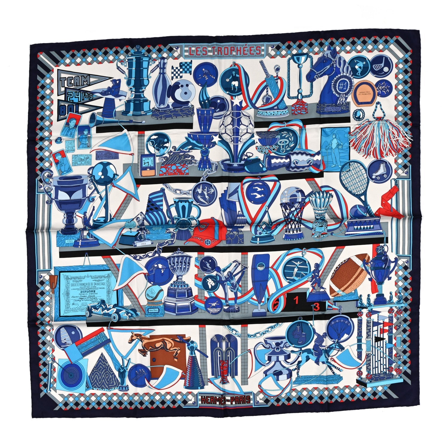 Silk Les Trophees Scarf 90