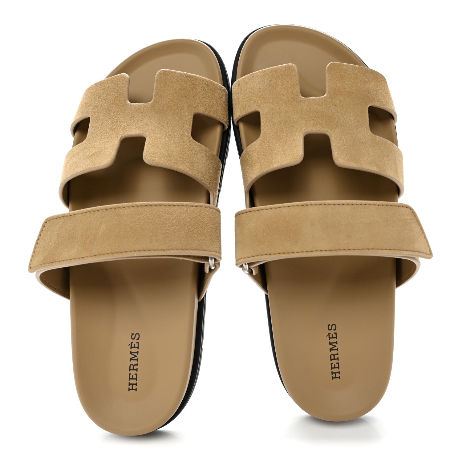 Suede Goatskin Womens Chypre Sandals 39 Beige Lin