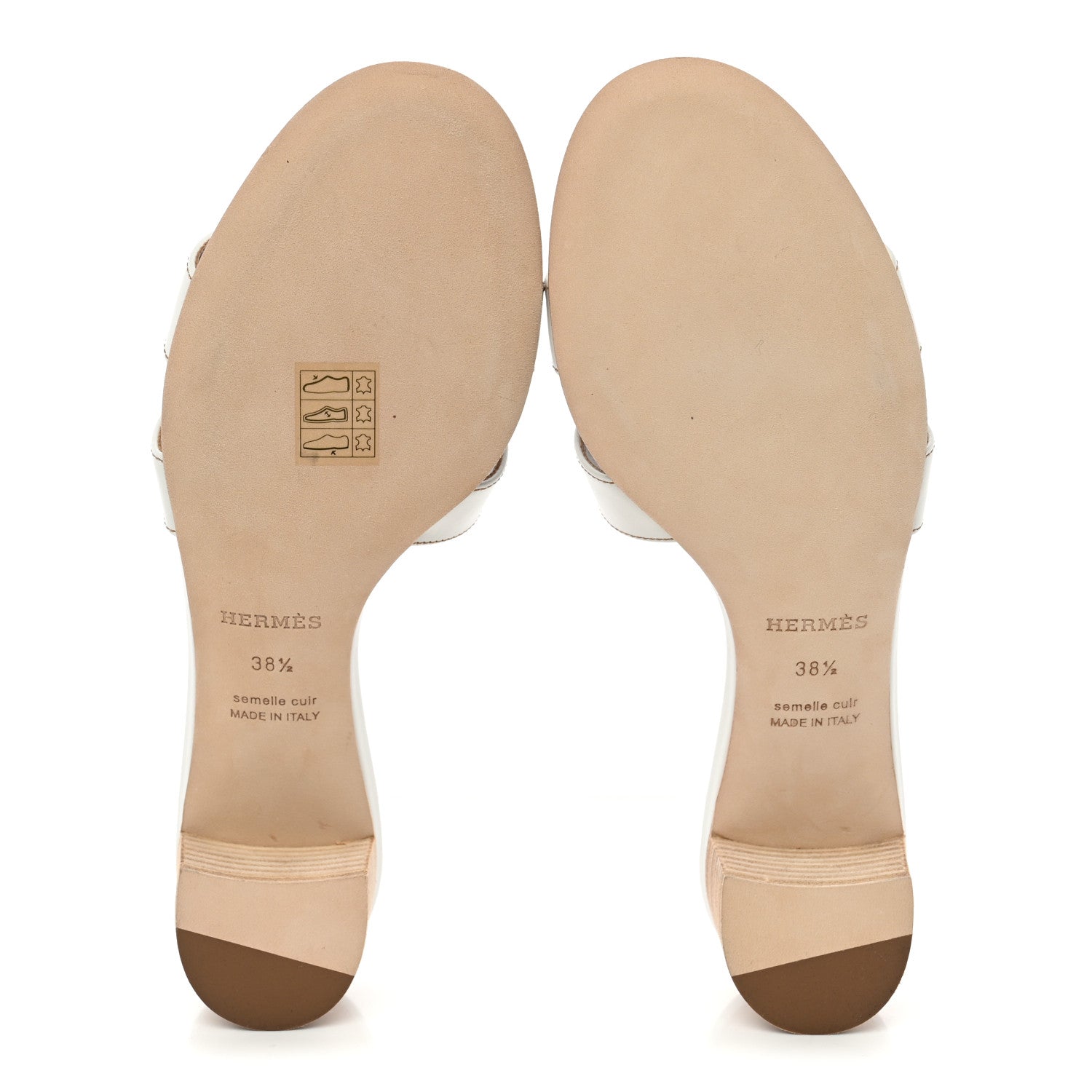 Calfskin Oasis Sandals 38.5 White
